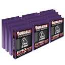 Samsill Durable 1 inch 3 Ring Binder, Made in USA, D Ring Binder, FSC 100% Recycled Chipboard, Purple, 12 Pack