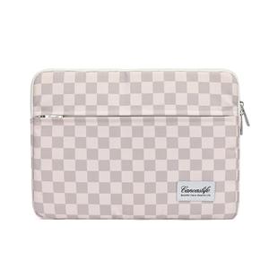 Canvaslife Neutral Checker Pattern Laptop Sleeve 15 Inch 15 Case and 15.6 Laptop Bag