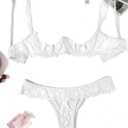 Avidlove Sexy Lingerie Set for Women Lace Bra and Panty Sets Underwire Push Up Lace Lingerie Set XS-XXL (White, XS)