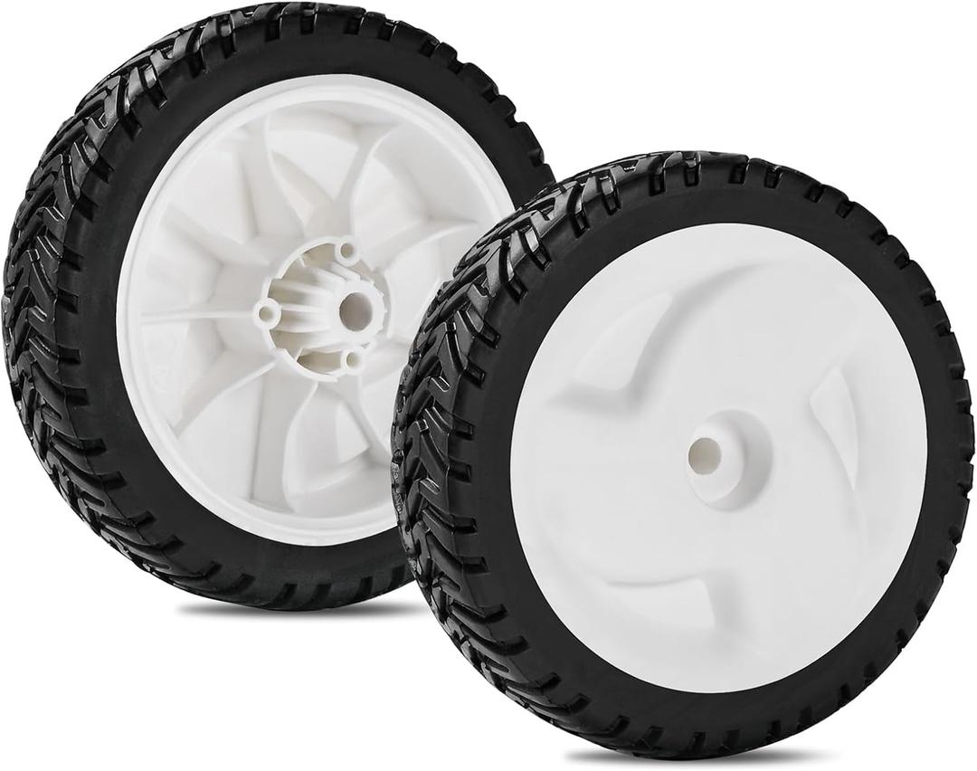 105-1814 Front Wheels for Toro Mower 20005 20017, 8" Drive Wheel Assembly for Toro 22" Recycler, Lawn Mower Wheel Replaces for Toro 105-1814 14424 Front/Rear Wheel 8" 3/4" 1/2" (Set of 2)