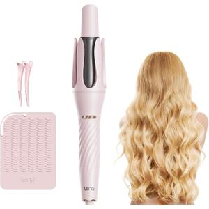 Rotating Curling Iron 1 Inch- LENA Z4 Automatic Curling Wand with Anti-Scald & Versatile Hair Protection, Titanium Coating, Easy-to-Use Design for Long-Lasting Shiny Curls, Dual Voltage
