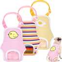 Nuanchu 3 Pcs Female Dog Diaper Sanitary Panties with Adjustable Suspender, Washable Reusable Doggie Diapers for Small Medium Large Dog in Heat Period Menstrual Pet Cats Ducks(Cute Pattern,XL)