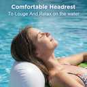 2 x Funscape Inflatable Pool Lounge Floats Adult, Large Swimming Pool Sofa Floaties, Beach Tanning Recliner Floating Mesh Chair Cup Holder, Blow Up Lake River Floaty Tube Green-Large X-Large