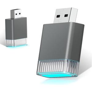 Mini Wireless Carplay Adapter for Apple iPhone,Plug and Play Easy Setup Automatic Reconnect,Convert Wired to Wireless Carplay Adapter Dongle,for Car Play 2016+ & iPhone iOS 10+ (USB A) Grey01