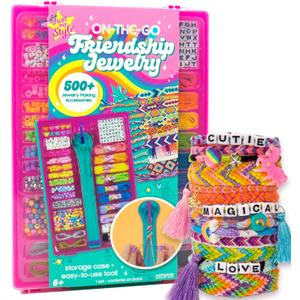 Just My Style On-The-Go Jewelry Studio  Bracelet-Making Travel Kit  DIY Bead & Braid Set for Kids Ages 6+
