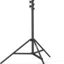 RAUBAY 10ft Heavy Duty Light Stand, Air Cushion, Black, LT30-RB | Aluminum photography light stand with 1/4" and 3/8" mounts for softboxes, studio lights, video production and photography