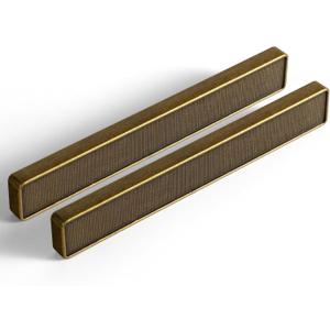 Goo-Ki 6 Pack 5 Inch 128mm Hole Center Cabinet Pulls Antique Brass Zinc Alloy Kitchen Drawer Pulls Finger Pull Drawer Handles 5.5 Inch Length 2061-GT-128