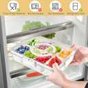 Peppry Snackle Box Charcuterie Container Divided Serving Tray with Lid and Handle Portable Snack Platters for Fruit Nuts Candy Entertaining Party Picnic(8 Compartments)