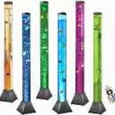 CALOVER Large 4FT Sensory Fish Bubble Tube Aquarium Night Light Tower Lamp Calming Relax for Autistic ADHD Children Alleviating Stress and Anxiety in Adults