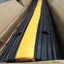VEVOR 4 Pack of 1-Channel Rubber Cable Protector Ramps Heavy Duty 22046Lbs Load Capacity Cable Wire Cord Cover Ramp Speed Bump Driveway Hose Cable Ramp Protective Cover