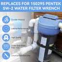 150295 SW-2 Water Filter Housing Wrench - 4.9 inch ID, Big Blue Filter Wrench Fits for Pentair Pentek/Everpure 4 3/4 Standard Housings, American Plumber #152037/ww34, 10"x2.5" and 20"x2.5" Housings