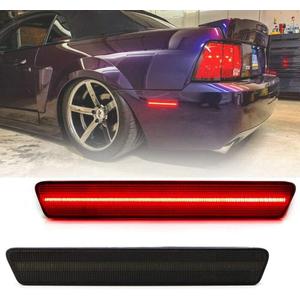 NSLUMO Led Rear Side Marker Lights for 1999-2004 F-ord Mustang Rear Bumper Led Side Marker Lamp 2pcs Smoked Lens