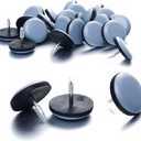 1" Nail on Furniture Sliders (24 Pack) - Furnigear Heavy Duty PTFE (Teflon) Chair Sliders Glides Wooden Furniture Movers Move Your Furniture Easily & Safety - Best Chair Leg Floor Protectors (Grayish Blue)