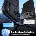 Magnetic for iPhone 17 Pro Max Case, Full Camera Protection, Compatible with MagSafe, Military-Grade Shockproof, Anti-Slip, Matte Slim Cover for i Phone 17 Pro Max Phone Case 6.9", Black