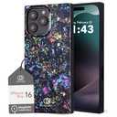 COCOMII Rectangle Case for iPhone 16 Pro, Compatible with MagSafe, Nebula Abalone Shell