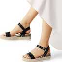 DREAM PAIRS Women's Stylish Platform Espadrille Wedge Sandals Round Toe Summer Causal Shoes Crisscross Band Adjustable Ankle Strap Buckle (8)