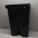 Rubbermaid Step-On Kitchen Trash Can with Lid, 12.4 Gallon, Black, Plastic Garbage Container for Home/Kitchen/Apartment/Garage