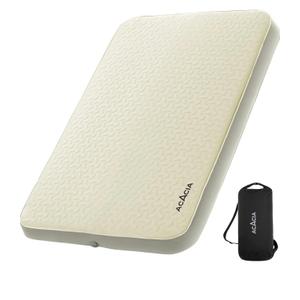 ACACIA 4.3" Thick Self Inflating Sleeping Pad with Foam | Innovative Y-Shaped Telescopic Structure | Ultraportable Camping Mattress | Outdoor Compact Air Mat for Tent Car, 25.6X9.8wX9.8H Inch, Light Beige 