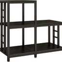 5-Tier Mini Fridge Stand, Bakers Rack with Storage,Multi-Purpose Microwave Stand,Mini Fridge Cabinet,Mini Fridge Shelf for Office,Kitchen,Living Room,Coffee Bar,Black, 39.6" W x 17.7" L x 35.4" H