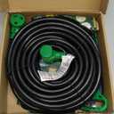 RVMATE 30 Amp 50 Feet RV Power Extension Cord with Easy Plug-in Handle, TT-30P to TT-30R, LED Indicator, 10 AWG, ETL Listed