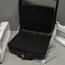 Baker's Friend Panini Press Electric Griddle, Panini Grill Press Sandwich Maker Press, Grilled Cheese Maker, Sandwichera Electrical, Browning Control, Non Stick Surfaces, 4-Slices, Stainless Steel, Black