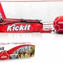 Kickit Soccer Tennis Game Set, Portable 6.5' Wide x 2' High Net & Soft Lightweight Ball, Play Outdoors, Indoors, Backyard, Beach, Complete Skills Training & Travel Friendly, Original