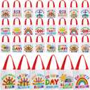 36 Pcs Christian Easter Tote Bags Bulk He Lives Gift Tote Religious Nativity He Is Risen Christian Canvas Bags for Church Prizes Party Supplies Gift