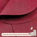FunWheat Round Braided Placemats Set of 6 Place mats for Dining Tables Woven Heat Resistant Table Mats 15 inch (Wine)