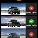 3W Floor Mats & Cargo Liner Fit for 2021-2024 2025 Ford Bronco 4 Door, TPE All Weather Custom Fit Floor Liner 1st 2nd Row and Full Set Trunk Mats, Black (Not for Bronco Sport & Rubberized Floor)