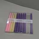 Elite Christmas Products Advent Candle Set. Made in The USA Self Fitting End. Premium Hand Dipped Candles, Dripless, 3 Pack(6 Purple, 2 Pink, 2 Yellow)