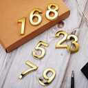Hotop 20 Pieces Mailbox Numbers 0-9, Self Adhesive 3D Address Numbers for House Outside, Waterproof Door Room Stickers for Office Wall Apartment Decor(2 Inch,Gold)