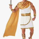 Morph Greek God Costume - Toga Roman Zeus Costume - Men's Greek Toga, XL