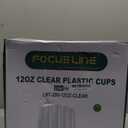 FOCUSLINE 200 Pack 12 oz Clear Plastic Cups, Disposable Cups Reusable Plastic Tumblers, Heavy-duty 12 Ounce Clear Cups Tumblers for Party, Thanksgiving, Halloween, Christmas