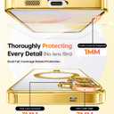 3 x Meifigno Designed for Samsung Galaxy S25 Plus Case, [Compatible with MagSafe] [2X HD Screen Protectors] [Glitter Card & Wrist Strap] Surround Raised Lens Protection Case for S25 Plus 6.7", Gold