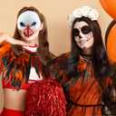 Newcotte 2 Pcs Eagle Costume Halloween Eagle Mask Wings Set Birds Animal Mask Feather Cape Wings Shawl Birds Cosplay Outfits for Men Women Teen Halloween Masquerade Carnival Fun Cosplay Party Props