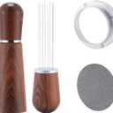 53.5mm Espresso Accessories Kit,316 Stainless Steel WDT Tool Espresso,Dosing Funnel and Puck Screen Set,Espresso Distribution Tool,Espresso Coffee Stirrer for Barista