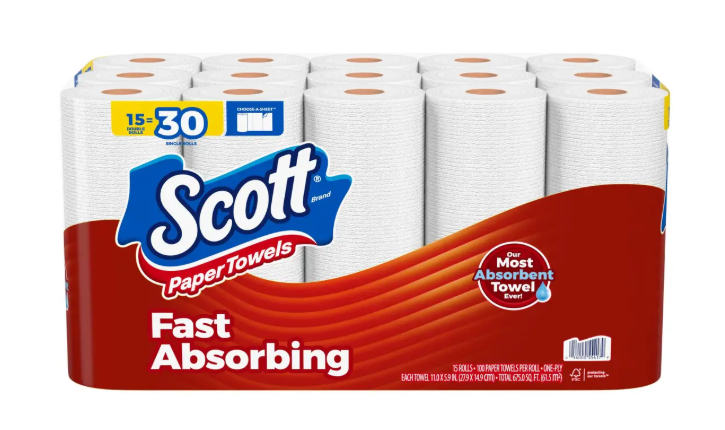 Scott
 brand page
15-Pack Choose-A-Sheet Paper Towels