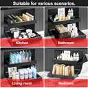 ZGO Pull Out Cabinet Organizer, Expandable(11.5"-19.6") Drawer Organizer, Pot and Pan Organizer for Under Cabinet, Pantry Kitchen Organizers and Storage Pan Organizer Storage Drawers(Black, 1PC)