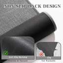 chakme Bath Mat 47x25, Ultra Thin Non Slip, Quick Dry Absorbent, Dark Grey, Large
