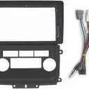 Car Replacement 9 Inch 2 Din Head Unit Car Radio Frame Kit Compatible with Frontier Xterra 2009-2012 Auto Stereo Dash Fascia Trim Bezel Faceplate Car Interior(Fascia and Cable)