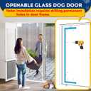 XLarge Dog Door for Sliding Glass Door,Openable Pet Door for Sliding Glass DoorsAll-Metal Framed & Panel & Lock,Adjustable 75 7/8" to 81" Slider Height -Extra Large, Xlarge - 1 Flap
