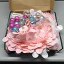 GlyinnHe 5Ft Pop Up Christmas Tinsel Tree with 50 Mulitcolore Lights Prelit Christmas Pencil with Pink Sequins Battery Operated Lighted Glitter Xmas Slim Tree for Indoor Home Party DecorPink