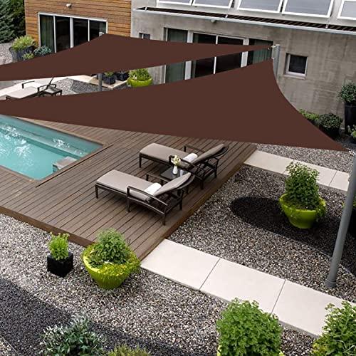 SHADEWIZ Right Triangle 16' x 16' x 22.6' Brown Sun Shade Sail Canopy Awning for Patio Backyard Lawn Garden Outdoor Activities Grade UV Block Mesh Netting, We Can Make Custom Sizes