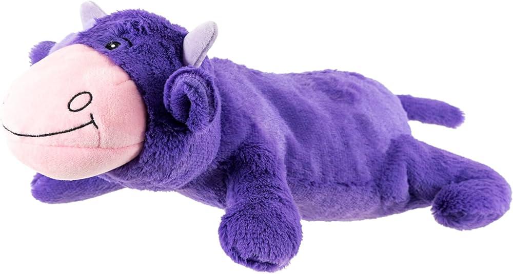 Hero Giant Chuckles Plush Dog Toy - Dog Squeaky Toys - Durable Toy with Grunt Squeaker, XL, Cow
