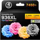 936XL Ink Cartridges for HP Printers Compatible for HP 936XL Ink Cartridges Combo Pack Work with OfficeJet Pro 9120 Series 9125 9135 9130 9730 9110 9120 9110b 9120b 9130b Printers | with Chip - 4Pack
