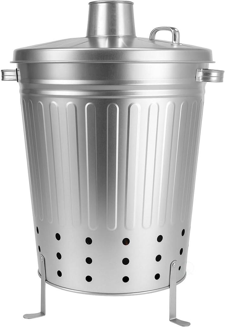 12-Gallon Galvanized Steel Incinerator Can with Lid
Rust-resistant construction, ventilated for steady airflow, covered burn design