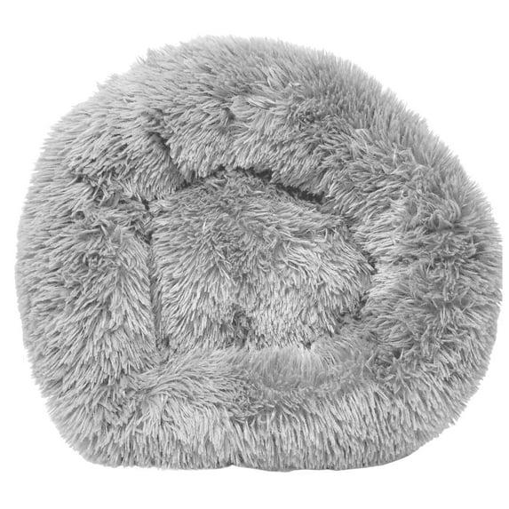 Pet Life Nestler High-Grade Plush and Soft Rounded Pet Bed, Grey