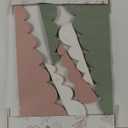 9 Pcs Paper Christmas Tree with Hanging Honeycomb Ornaments, Including 2 Pcs Mini Honeycomb Reindeers, Christmas Honeycomb Decorations for Xmas Home Decor Indoor and Table Centerpiece (Brown&green&pink)