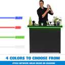 GoBar PRO Commercial Grade Portable Bar Table - Mobile Bartender Station for Events - Includes Black Skirt and Carry Case - Standard or LED, Pack 1