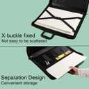 Acocony 11x17 Portfolio Folder for Artwork with Zipper Closure 11x17 Portfolio Case PP Material Oxford Cloth Edge Waterproof Black 1 Pack, 19x14x1.5 inches